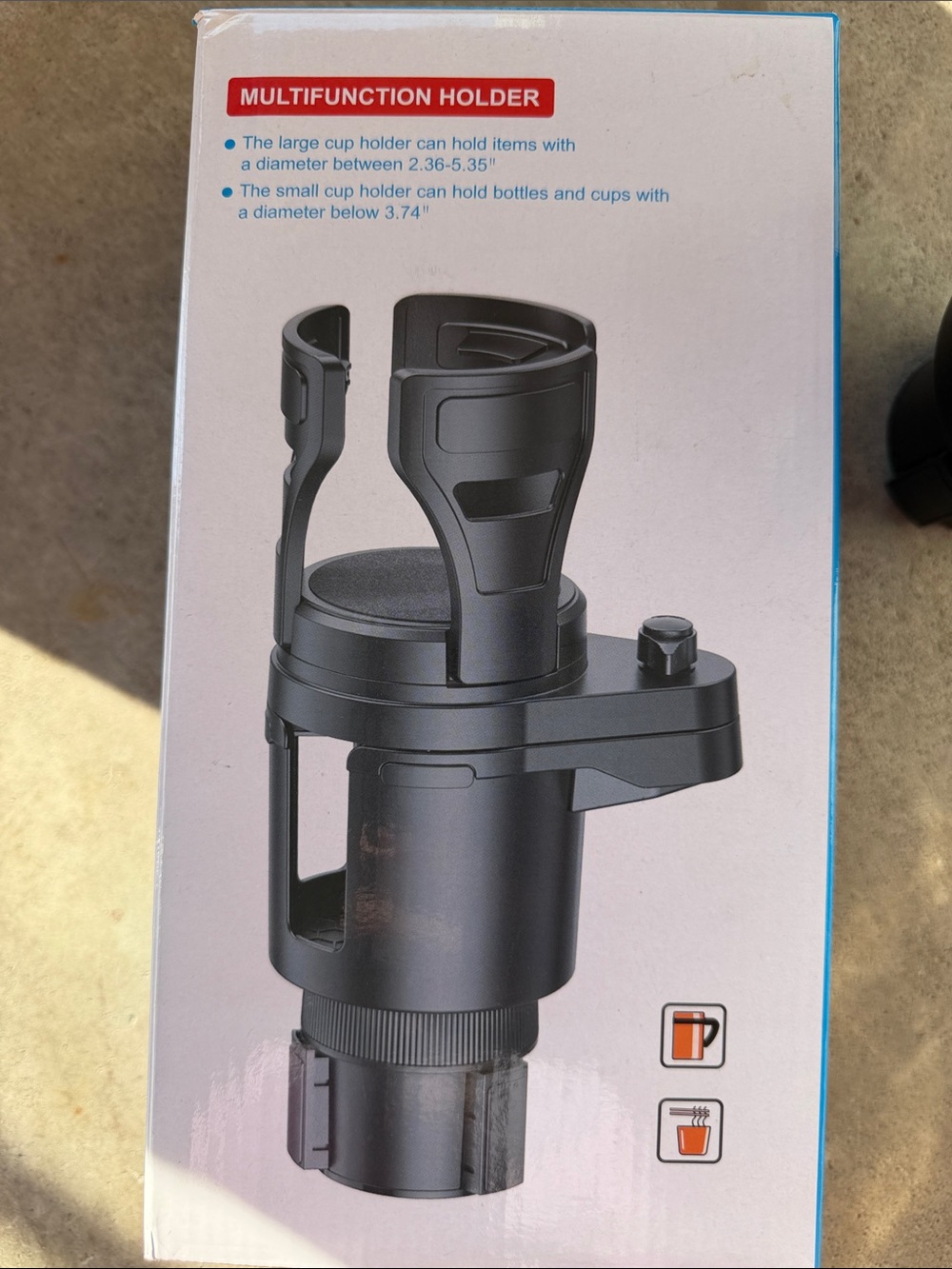 Black Adjustable Multifunction Car Cup & Bottle Holder